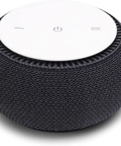 SNOOZ Smart White Noise Sound Machine - Real Fan Inside for Non-Looping White Noise, Sleep Aid for Adults, Travel, Sleeping, Bedroom, Portable, Baby Registry Essential - Charcoal
