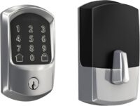Schlage Encode Smart WiFi Deadbolt Lock for Front Door - Keyless Entry with App or Touchscreen - Works with Alexa, Hey Google, & Airbnb - Create Codes for Guests - Bright Chrome