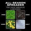 Scotts Turf Builder EdgeGuard Mini Broadcast Spreader for Seed, Weed and Feed, Fertilizer, Salt, Ice Melt, Push Spreader Holds up to 5,000 sq.ft. Product