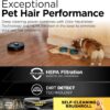 Shark PowerDetect Self-Empty Robot Vacuum with NeverStuck Technology, Auto Deep-Clean Carpets & Hardfloors, 30 Day Capacity HEPA Bagless Base, for Pet Hair, WiFi Black, AV2820S