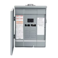 Square D Homeline 100 -Amp 8 -Spaces 16 -Circuit Outdoor Main Breaker Plug-On Neutral Load Center
