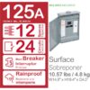 Square D Homeline 125 -Amp 12 -Spaces 24 -Circuit Outdoor Main Breaker Plug-On Neutral Load Center (Value Pack) Square D Homeline 125 -Amp 12 -Spaces 24 -Circuit Outdoor Main Breaker Plug-On Neutral Load Center (Value Pack)