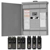 Square D Homeline 125 -Amp 12 -Spaces 24 -Circuit Outdoor Main Breaker Plug-On Neutral Load Center (Value Pack)