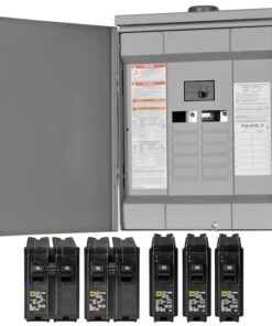 Square D Homeline 125 -Amp 12 -Spaces 24 -Circuit Outdoor Main Breaker Plug-On Neutral Load Center (Value Pack)