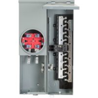 Square D Homeline Ring Type Overhead/Underground 100 -Amp 16 -Spaces 24 -Circuit Outdoor Main Breaker Meter Combo Load Center