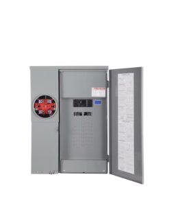 Square D Homeline Ring Type Overhead/Underground 200 -Amp 20 -Spaces 40 -Circuit Outdoor Main Breaker Meter Combo Plug-On Neutral Load Center