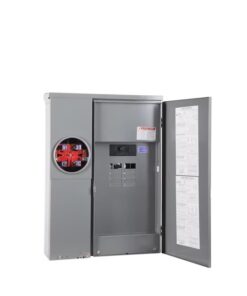 Square D Homeline Ring Type Overhead/Underground 200 -Amp 8 -Spaces 16 -Circuit Outdoor Main Breaker Meter Combo Plug-On Neutral Load Center