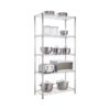 Style Selections 36-in W x 16-in D x 72-in H 5 -Tier Chrome Metal Wire Utility Shelving Unit