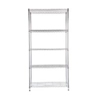 Style Selections 36-in W x 16-in D x 72-in H 5 -Tier Chrome Metal Wire Utility Shelving Unit