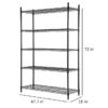 Style Selections 47.7-in W x 18-in D x 72-in H 5 -Tier Black Metal Wire Utility Shelving Unit Style Selections 47.7-in W x 18-in D x 72-in H 5 -Tier Black Metal Wire Utility Shelving Unit