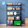 Style Selections 47.7-in W x 18-in D x 72-in H 5 -Tier Black Metal Wire Utility Shelving Unit Style Selections 47.7-in W x 18-in D x 72-in H 5 -Tier Black Metal Wire Utility Shelving Unit
