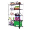 Style Selections 47.7-in W x 18-in D x 72-in H 5 -Tier Black Metal Wire Utility Shelving Unit Style Selections 47.7-in W x 18-in D x 72-in H 5 -Tier Black Metal Wire Utility Shelving Unit