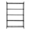 Style Selections 47.7-in W x 18-in D x 72-in H 5 -Tier Black Metal Wire Utility Shelving Unit