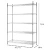 Style Selections 47.7-in W x 18-in D x 72-in H 5 -Tier Chrome Metal Wire Utility Shelving Unit Style Selections 47.7-in W x 18-in D x 72-in H 5 -Tier Chrome Metal Wire Utility Shelving Unit