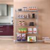 Style Selections 47.7-in W x 18-in D x 72-in H 5 -Tier Chrome Metal Wire Utility Shelving Unit Style Selections 47.7-in W x 18-in D x 72-in H 5 -Tier Chrome Metal Wire Utility Shelving Unit