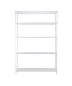 Style Selections 47.7-in W x 18-in D x 72-in H 5 -Tier White Metal Wire Utility Shelving Unit