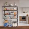 Style Selections 47.7-in W x 18-in D x 72-in H 6 -Tier Heavy Duty Black Metal Wire Utility Shelving Unit Style Selections 47.7-in W x 18-in D x 72-in H 6 -Tier Heavy Duty Black Metal Wire Utility Shelving Unit