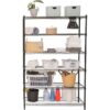 Style Selections 47.7-in W x 18-in D x 72-in H 6 -Tier Heavy Duty Black Metal Wire Utility Shelving Unit Style Selections 47.7-in W x 18-in D x 72-in H 6 -Tier Heavy Duty Black Metal Wire Utility Shelving Unit