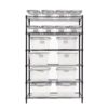 Style Selections 47.7-in W x 18-in D x 72-in H 6 -Tier Heavy Duty Black Metal Wire Utility Shelving Unit Style Selections 47.7-in W x 18-in D x 72-in H 6 -Tier Heavy Duty Black Metal Wire Utility Shelving Unit