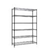 Style Selections 47.7-in W x 18-in D x 72-in H 6 -Tier Heavy Duty Black Metal Wire Utility Shelving Unit