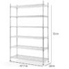Style Selections 47.7-in W x 18-in D x 72-in H 6 -Tier Heavy Duty Chrome Metal Wire Utility Shelving Unit Style Selections 47.7-in W x 18-in D x 72-in H 6 -Tier Heavy Duty Chrome Metal Wire Utility Shelving Unit