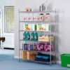 Style Selections 47.7-in W x 18-in D x 72-in H 6 -Tier Heavy Duty Chrome Metal Wire Utility Shelving Unit Style Selections 47.7-in W x 18-in D x 72-in H 6 -Tier Heavy Duty Chrome Metal Wire Utility Shelving Unit