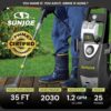 Sun Joe Electric Pressure Power Washer, Heavy-Duty 2500 Max PSI (2030 PSI PWMA Rated) - Portable Cleaning and Washing Machine System for Home, Autos, Patios, Decks, & Sidewalks, SPX3000