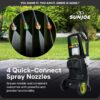 Sun Joe SPX3000-XT1 XTREAM 2,500 PSI Pressure Washer with 14.9A Motor, Includes 4 Quick-Connect Nozzles, High-Pressure Hose, Garden Hose Adapter, and 35-Foot Power Cord Sun Joe SPX3000-XT1 XTREAM 2,500 PSI Pressure Washer with 14.9A Motor, Includes 4 Quick-Connect Nozzles, High-Pressure Hose, Garden Hose Adapter, and 35-Foot Power Cord