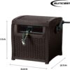 Suncast Hose Reel with Smart Trak Hose Guide, Water-Tight Connection, Durable Resin Construction, 225' Hose Capacity, Brown, Made in the USA