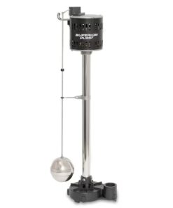 Superior Pump 92301 1/3-HP 120 -Volt 50-Gallon Stainless steel Pedestal sump pump