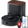 SwitchBot K11+ Robot Vacuum & Mop with Matter, 6000Pa Suction, 90-Day Hands-Free Self-Emptying, LDS Navigation, 3.6″ Ultra-Slim, Anti-Tangle for Pet Hair, Works with Alexa, Google Home, Apple Home, Black