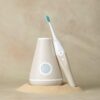 TAO Clean UV Sanitizing Sonic Toothbrush and Cleaning Station, Electric Toothbrush, Dual Speed Setting, Sandstone