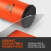 TUMBLER Pro Rolling Knife Sharpener™ - Knife Sharpening Made Easy - Knife Sharpening Kit with Removable Disc System - Include 4-Layer Diamond Sharpening Disc & EdgeBoost Ceramic Disc, Orange V2