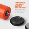 TUMBLER Pro Rolling Knife Sharpener™ - Knife Sharpening Made Easy - Knife Sharpening Kit with Removable Disc System - Include 4-Layer Diamond Sharpening Disc & EdgeBoost Ceramic Disc, Orange V2