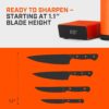 TUMBLER Pro Rolling Knife Sharpener™ - Knife Sharpening Made Easy - Knife Sharpening Kit with Removable Disc System - Include 4-Layer Diamond Sharpening Disc & EdgeBoost Ceramic Disc, Orange V2