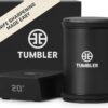 TUMBLER Pro Rolling Knife Sharpener™ - Knife Sharpening Made Easy - Rolling Knife Sharpening Kit with Removable Disc System - Includes 4-Layer Diamond Sharpening Disc & EdgeBoost Ceramic Disc (Black)