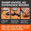 TUMBLER Pro Rolling Knife Sharpener™ - Knife Sharpening Made Easy - Rolling Knife Sharpening Kit with Removable Disc System - Includes 4-Layer Diamond Sharpening Disc & EdgeBoost Ceramic Disc (Black)