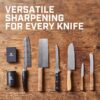 TUMBLER Pro Rolling Knife Sharpener™ - Knife Sharpening Made Easy - Rolling Knife Sharpening Kit with Removable Disc System - Includes 4-Layer Diamond Sharpening Disc & EdgeBoost Ceramic Disc (Black)