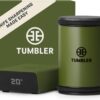 TUMBLER Pro Rolling Knife Sharpener™ - Knife Sharpening Made Easy - Sharpening Kit with Removable Disc System - Includes 4-Layer Diamond Sharpening Disc & EdgeBoost Ceramic Disc (Forest Green)