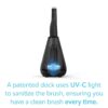 Tao Clean UV Sanitizing Sonic Toothbrush and Cleaning Station, Electric Toothbrush, Dual Speed Setting, Black