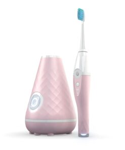 Tao Clean UV Sanitizing Sonic Toothbrush and Cleaning Station, Electric Toothbrush, Dual Speed Setting, Pink Blush