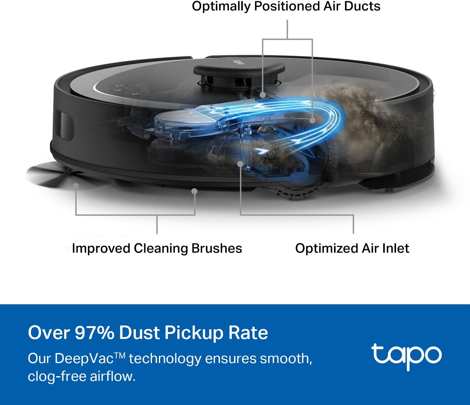 Tapo LiDAR Smart Navigation Robot Vacuum and Mop, 5300Pa Max, 97%+ Dust Pickup Rate, Customizable Cleaning, Self-Charging, Works w Alexa & Google Home, RV30 Max2 Tapo LiDAR Smart Navigation Robot Vacuum and Mop, 5300Pa Max, 97%+ Dust Pickup Rate, Customizable Cleaning, Self-Charging, Works w/Alexa & Google Home, RV30 Max