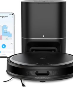 Tapo Ultra-Slim LiDAR Smart Navigation Robot Vacuum and Mop with Self-Emptying Dock, 5300Pa Max, 97%+ Dust Pickup Rate, Self-Charging, Compatible with Alexa & Google Home, RV20 Max Plus