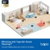 Tapo Ultra-Slim LiDAR Smart Navigation Robot Vacuum and Mop with Self-Emptying Dock, 5300Pa Max, 97%+ Dust Pickup Rate, Self-Charging, Compatible with Alexa & Google Home, RV20 Max Plus