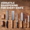 The Original Tumbler Rolling Knife Sharpener™ - Knife Sharpening Made Easy - Rolling Knife Sharpener Tool for Kitchen Knives - Knife Sharpener Kit Offers 15 & 20 Degree Sharpening (Wood)