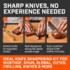 The Original Tumbler Rolling Knife Sharpener™ - Knife Sharpening Made Easy - Rolling Knife Sharpener Tool for Kitchen Knives - Knife Sharpener Kit Offers 15 & 20 Degree Sharpening (Wood)