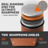 The Original Tumbler Rolling Knife Sharpener™ - Knife Sharpening Made Easy - Rolling Knife Sharpener Tool for Kitchen Knives - Knife Sharpener Kit Offers 15 & 20 Degree Sharpening (Wood)