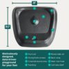 The Standing Desk Mat - Topo by Ergodriven | Premium Not-Flat Anti-Fatigue Standing Desk Mat with Calculated Terrain | Ultra-Thick Deluxe Comfort Foam, Durable, PVC-Free | Accessories | Obsidian Black