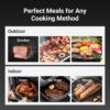 ThermoMaven Wireless Bluetooth Smart Meat Thermometer: Standalone Base, WiFi Thermometer with Sub-1G, 6 Sensors NIST Certified Accuracy, 4 Probes, for Kitchen, BBQ, Grill, Oven, Smoker, Rotisserie