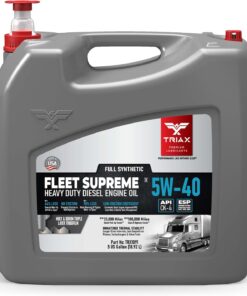 Triax Fleet Supreme 5W-40 API CK-4 Full Synthetic Heavy Duty Diesel Engine Oil | Moly Boron Friction Modified | Extended Drain (5 Gallon)